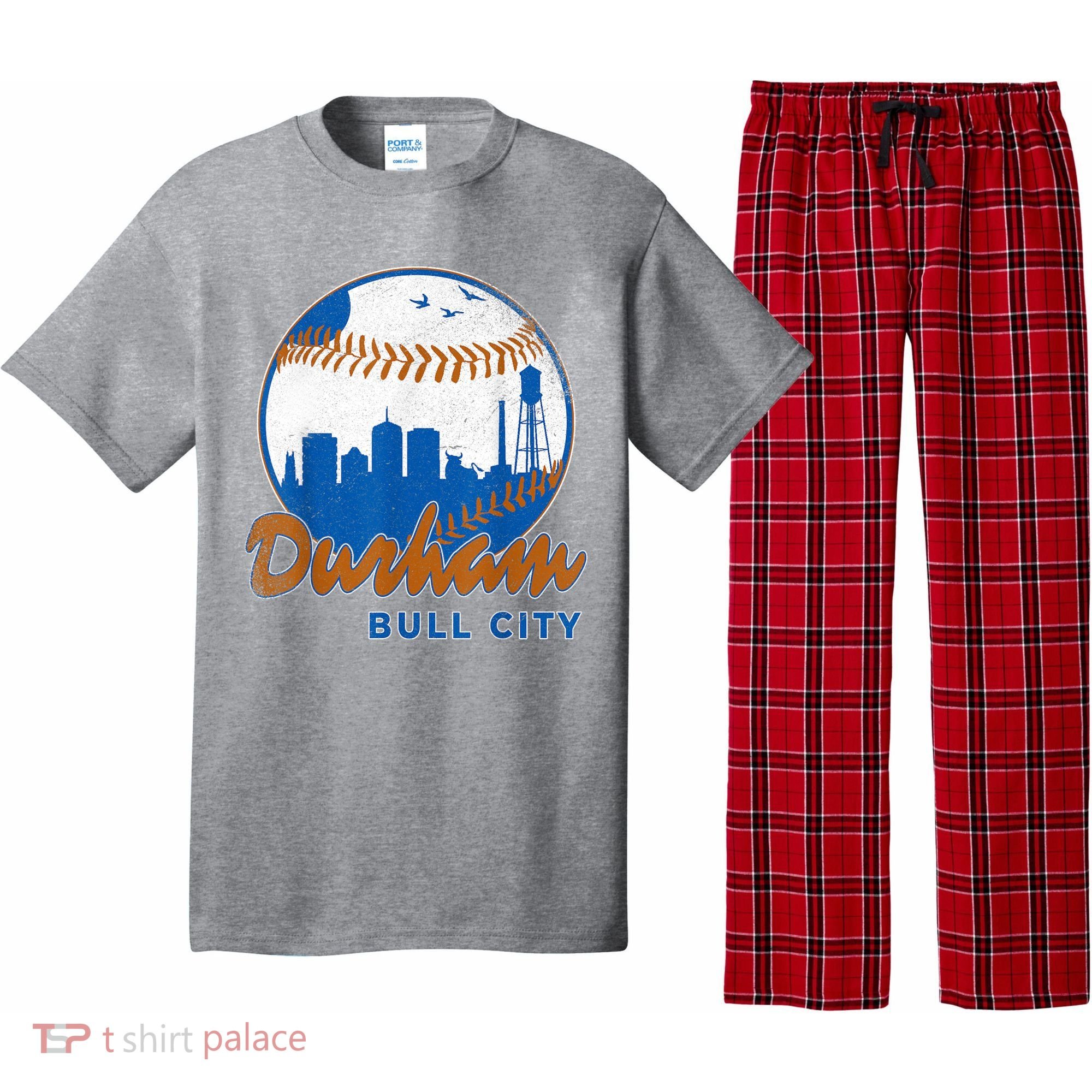 Durham Baseball Skyline Classic Bull City North Carolina Pajama Set