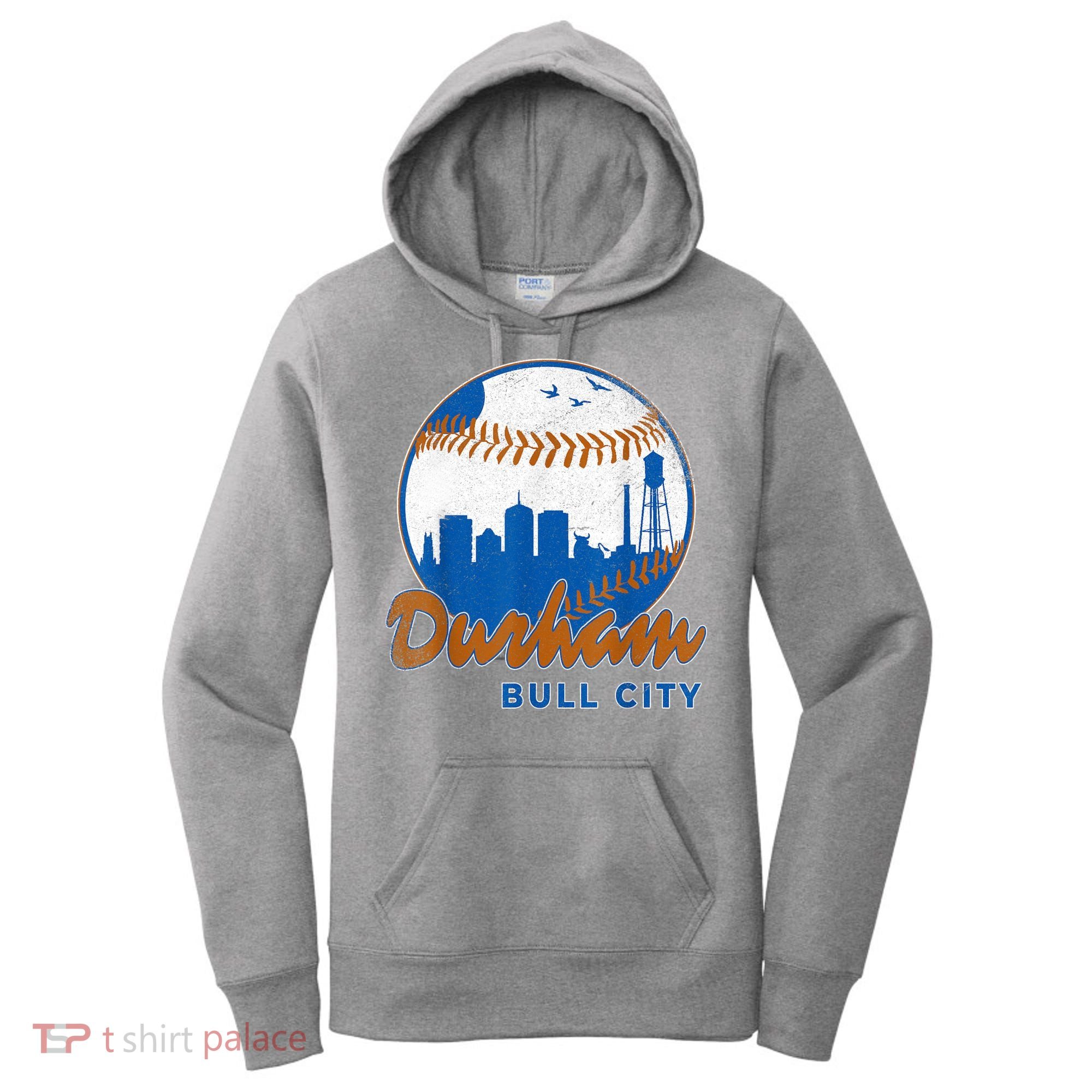 Durham Baseball Skyline Classic Bull City North Carolina Women's Hoodie