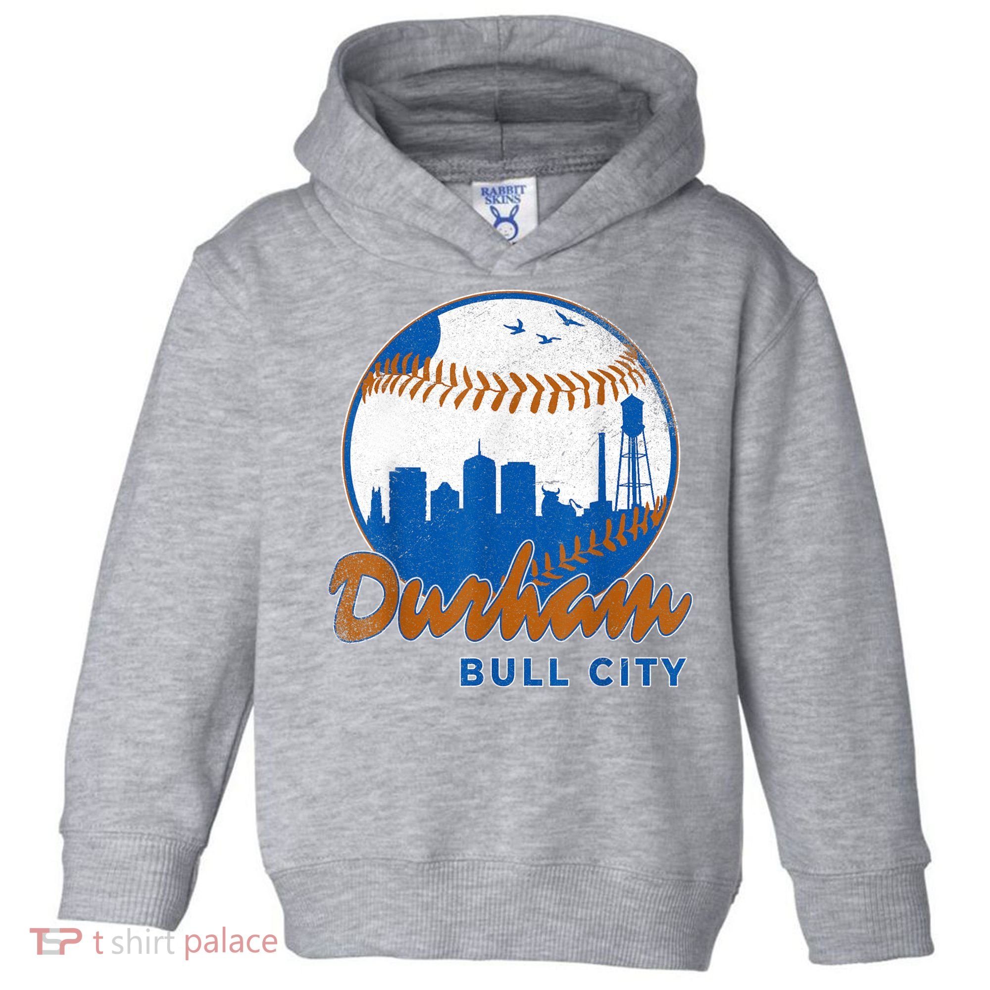 Durham Baseball Skyline Classic Bull City North Carolina Toddler Hoodie