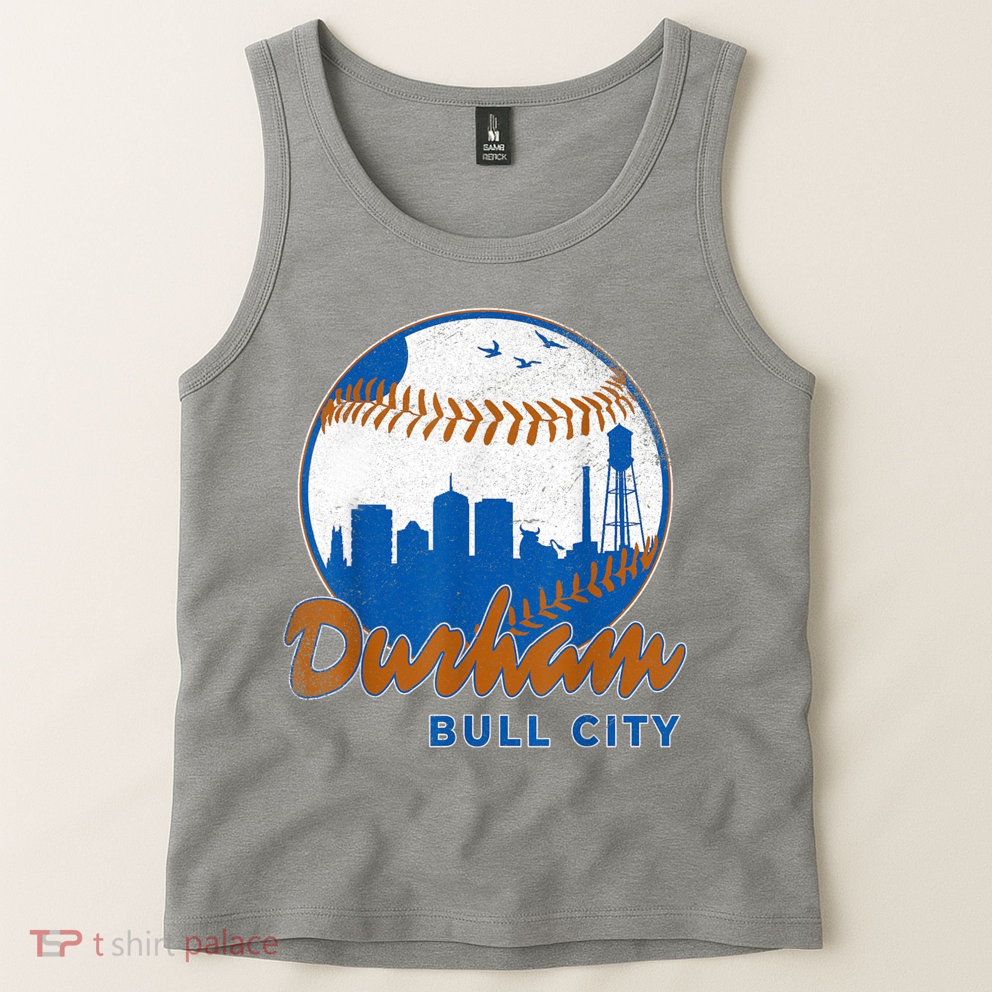 Durham Baseball Skyline Classic Bull City North Carolina Tank Top