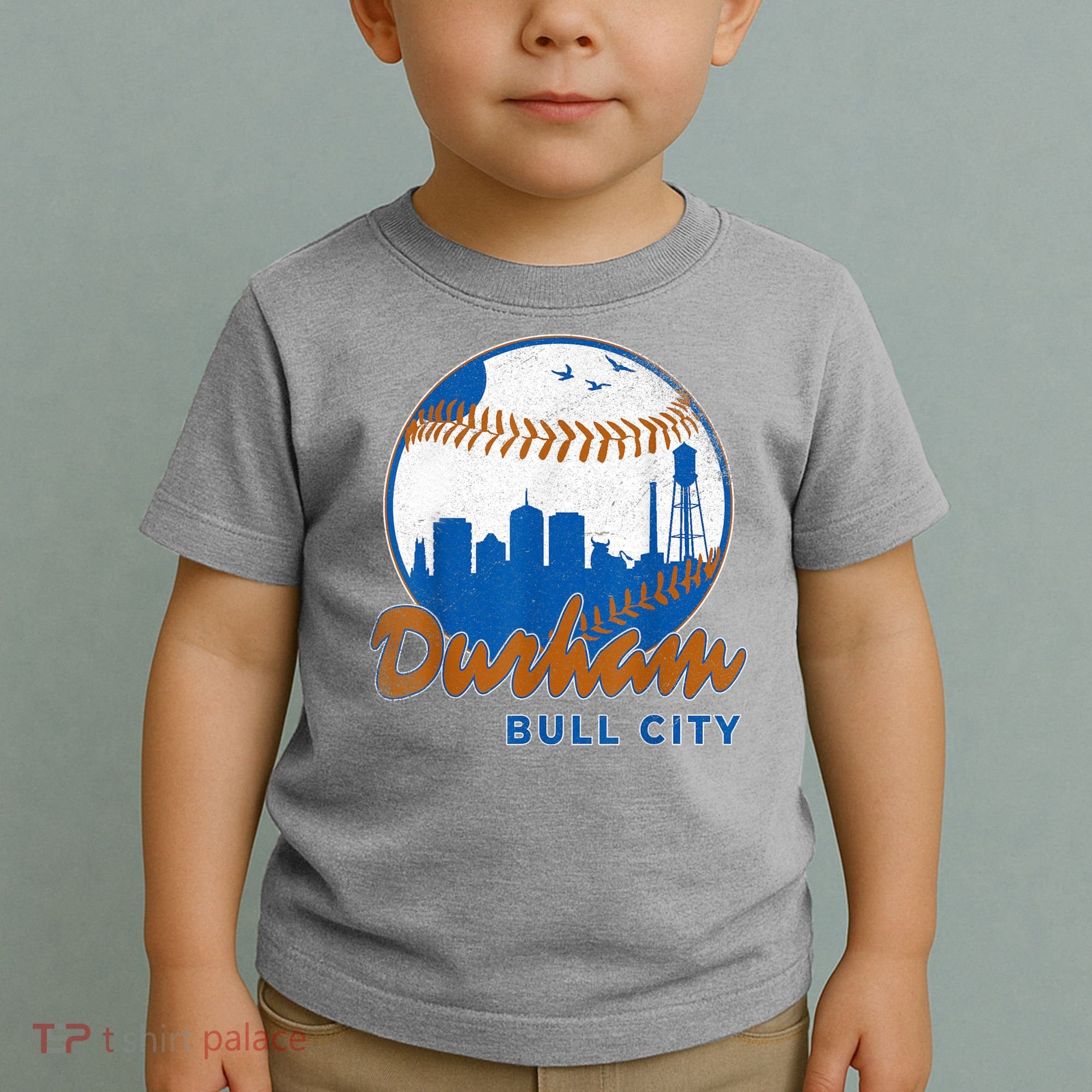 Durham Baseball Skyline Classic Bull City North Carolina Toddler T-Shirt