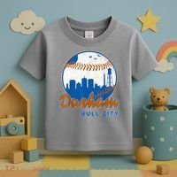 Durham Baseball Skyline Classic Bull City North Carolina Toddler T-Shirt thumb 3