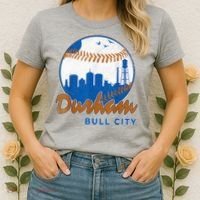 Durham Baseball Skyline Classic Bull City North Carolina Women's T-Shirt thumb 2