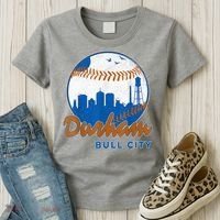 Durham Baseball Skyline Classic Bull City North Carolina Women's T-Shirt thumb 3