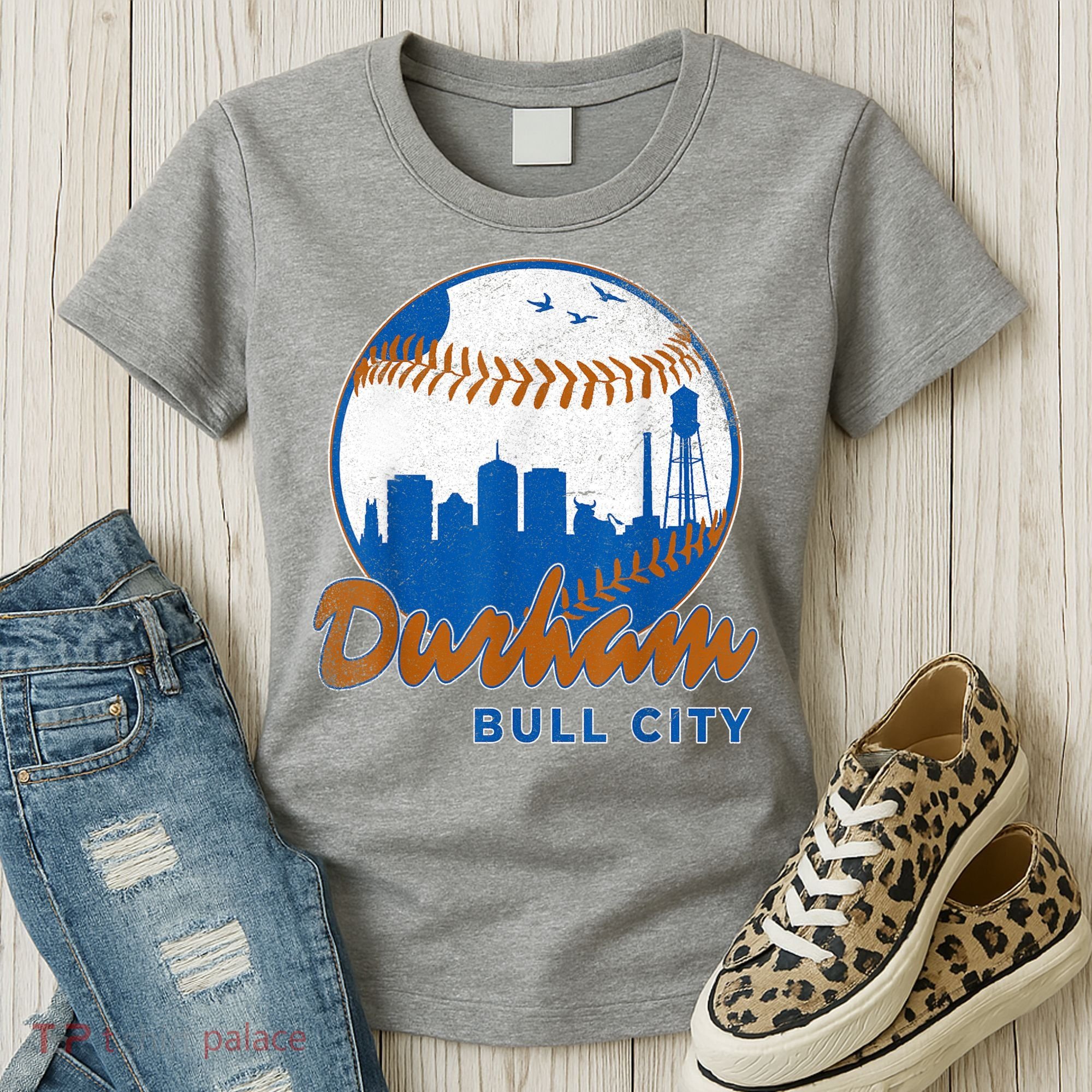 Durham Baseball Skyline Classic Bull City North Carolina Women's T-Shirt