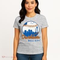 Durham Baseball Skyline Classic Bull City North Carolina Women's T-Shirt thumb 4