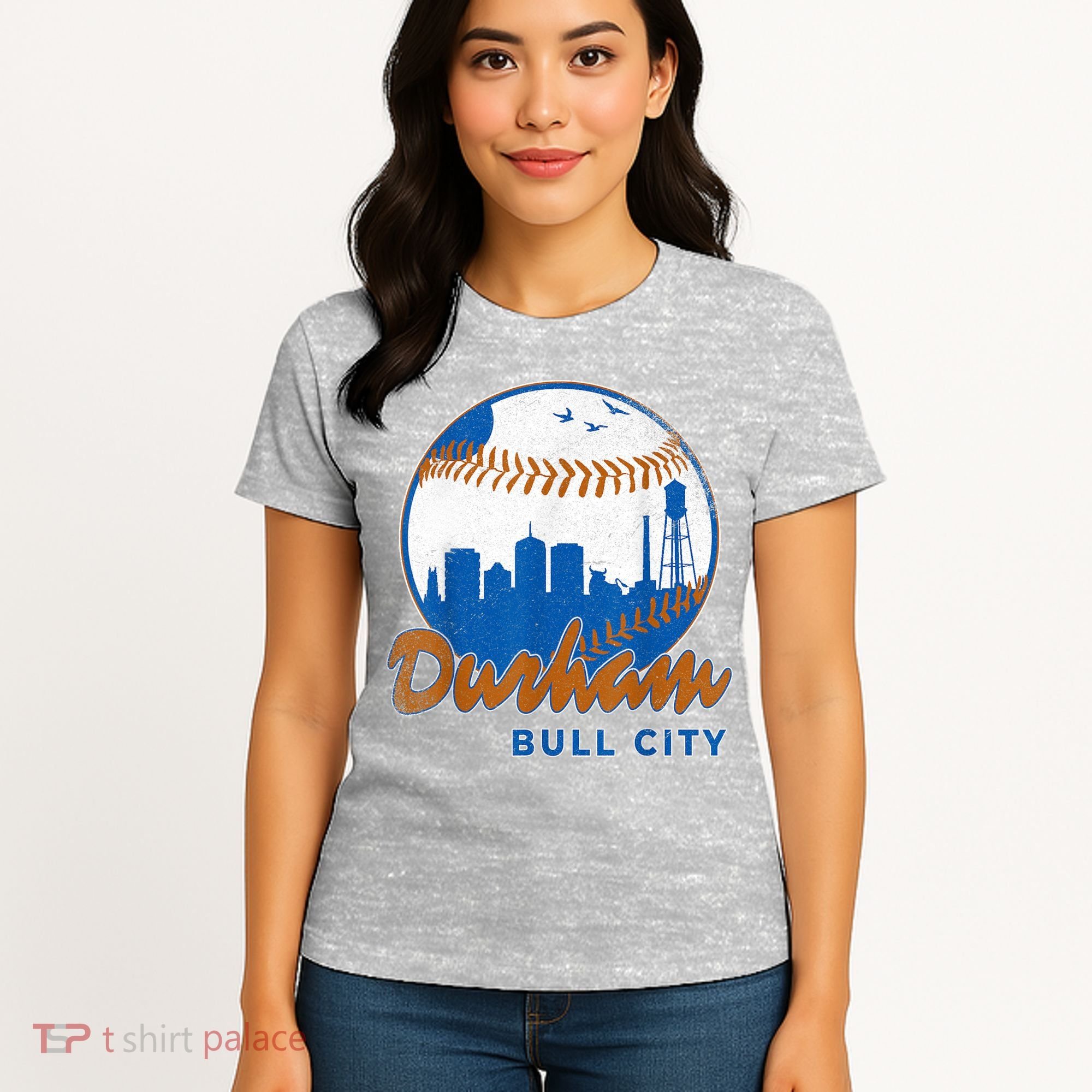 Durham Baseball Skyline Classic Bull City North Carolina Women's T-Shirt