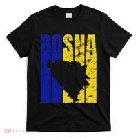 Distressed Bosna Silhouette Vintage Bosnia Flag T-Shirt thumb 0