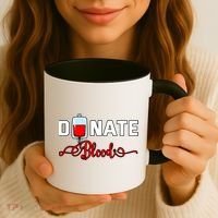 Donate Blood Saved Life National Blood Donor Awareness Month Gift Coffee Mug thumb 3