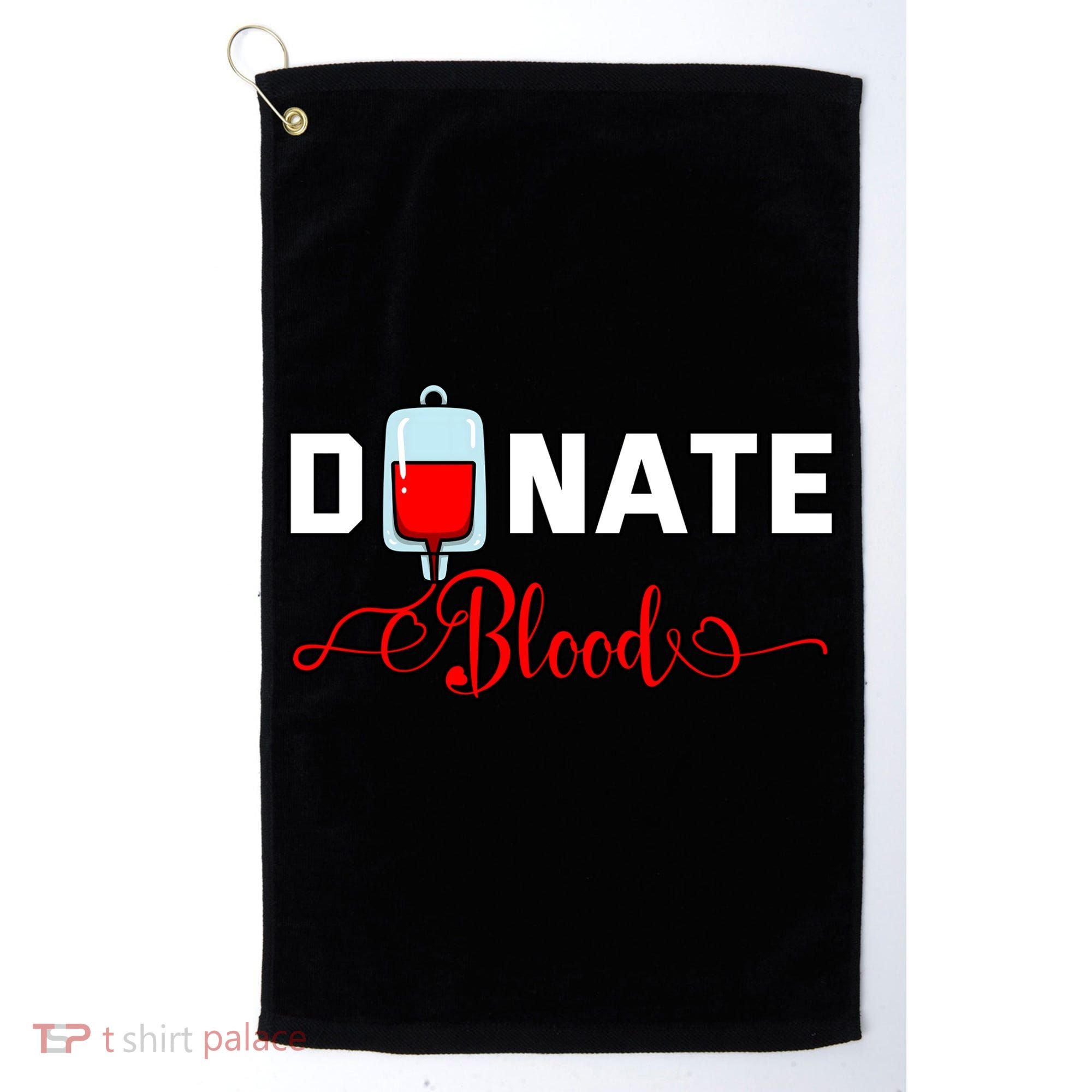 Donate Blood Saved Life National Blood Donor Awareness Month Gift Golf Towel