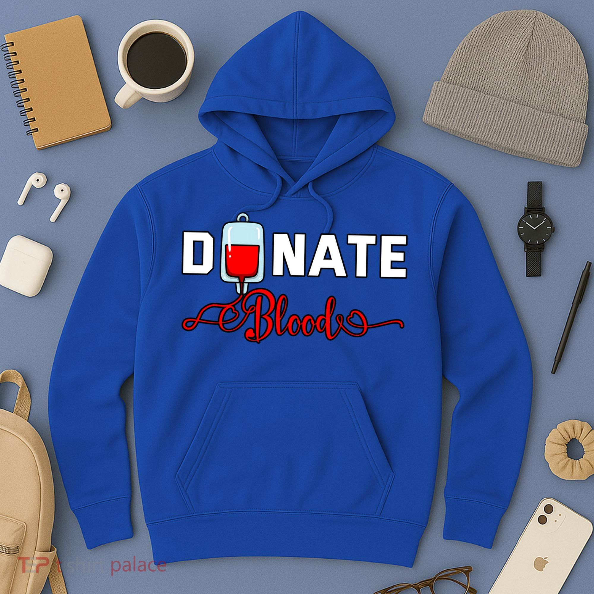 Donate Blood Saved Life National Blood Donor Awareness Month Gift Hoodie