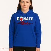 Donate Blood Saved Life National Blood Donor Awareness Month Gift Hoodie thumb 5