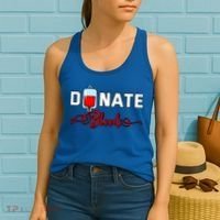 Donate Blood Saved Life National Blood Donor Awareness Month Gift Women's Tank Top thumb 2