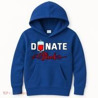 Donate Blood Saved Life National Blood Donor Awareness Month Gift Kids Hoodie thumb 0