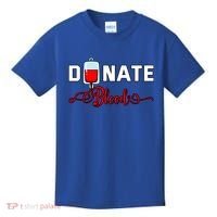 Donate Blood Saved Life National Blood Donor Awareness Month Gift Kids T-Shirt thumb 0