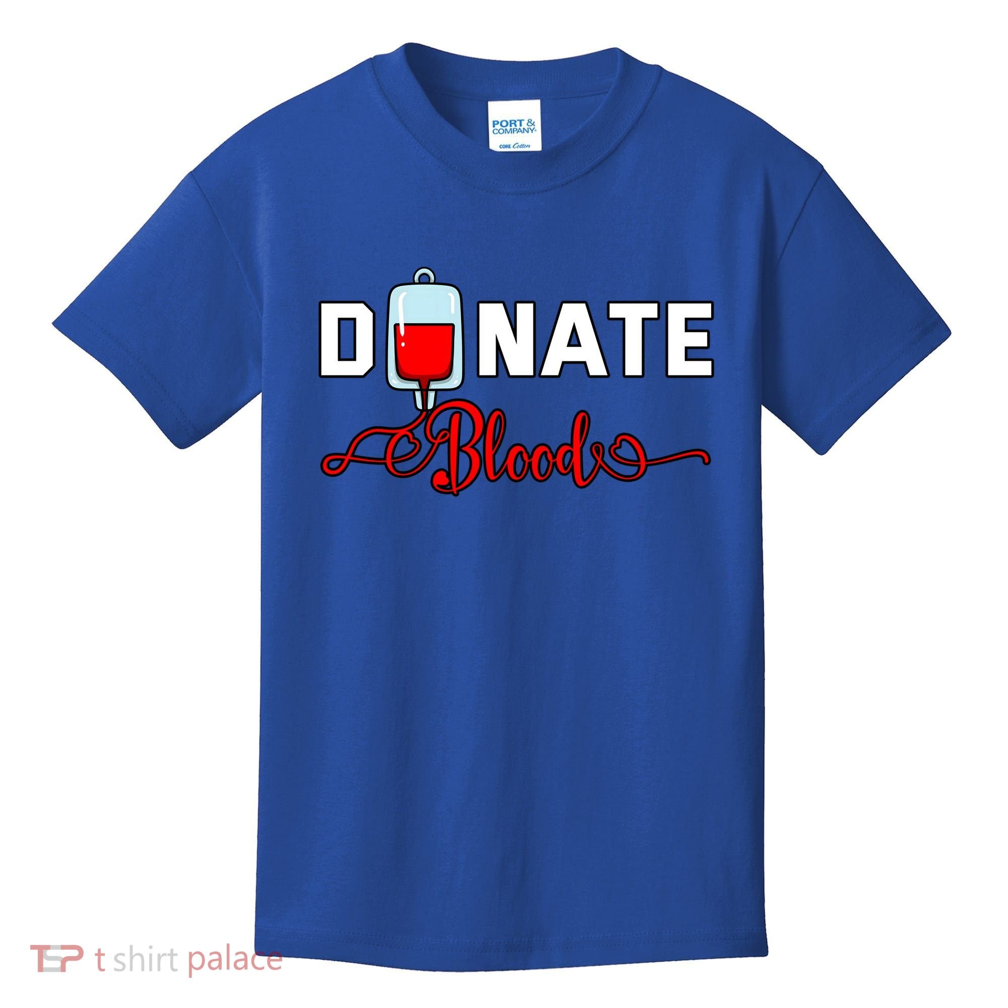 Donate Blood Saved Life National Blood Donor Awareness Month Gift Kids T-Shirt