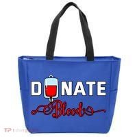 Donate Blood Saved Life National Blood Donor Awareness Month Gift Tote Bag thumb 0