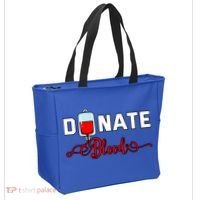 Donate Blood Saved Life National Blood Donor Awareness Month Gift Tote Bag thumb 2