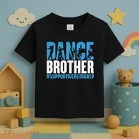 Dance Brother Supportive But Bored Funny Dance Sister Toddler T-Shirt thumb 3