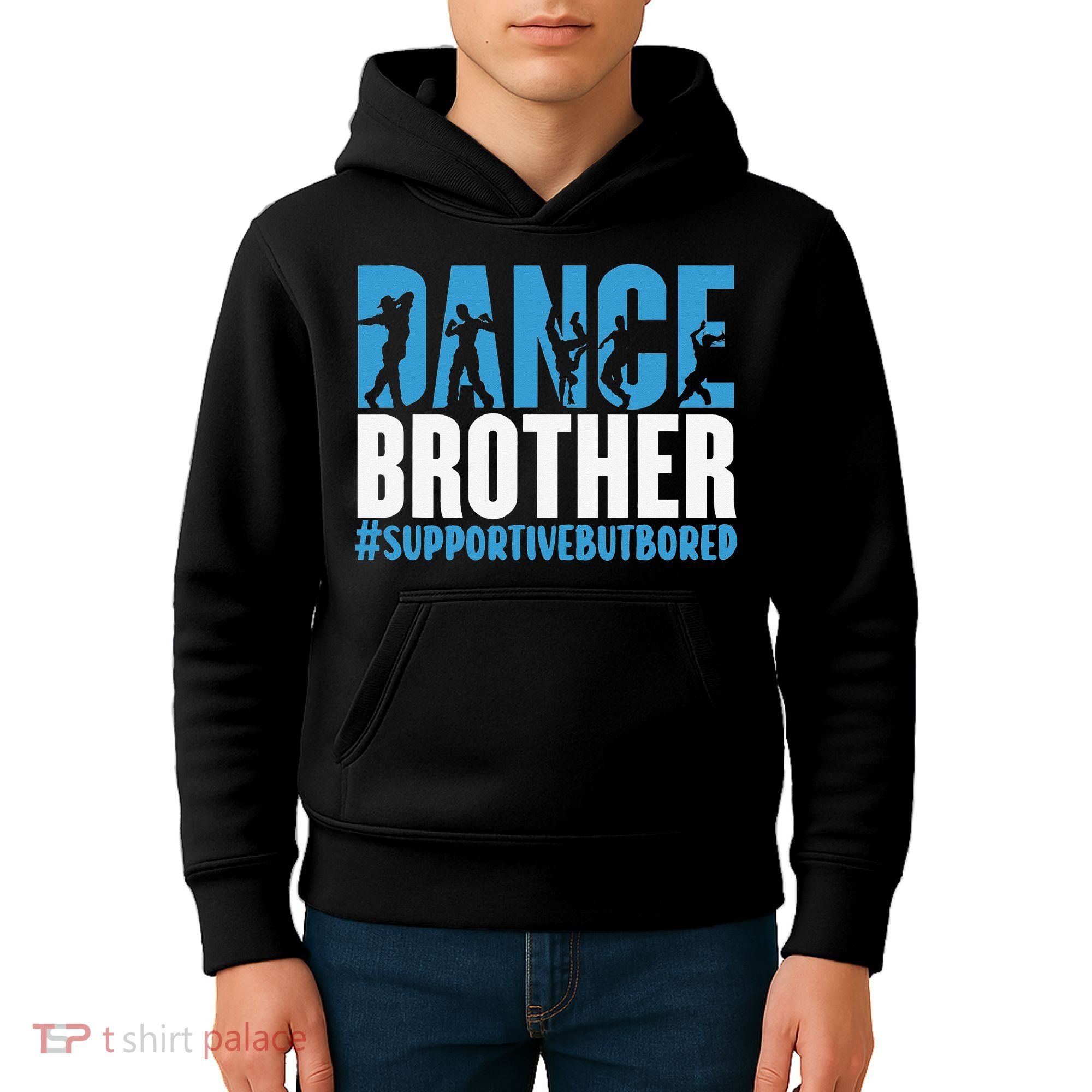 Dance Brother Supportive But Bored Funny Dance Sister Kids Hoodie