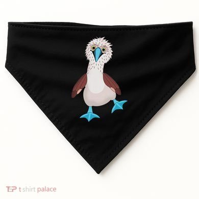 Dancing Booby Sea Bird Footed Blue Feet Drawing USA-Made Doggie Bandana