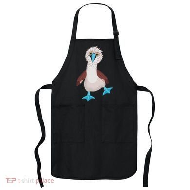 Dancing Booby Sea Bird Footed Blue Feet Drawing Apron