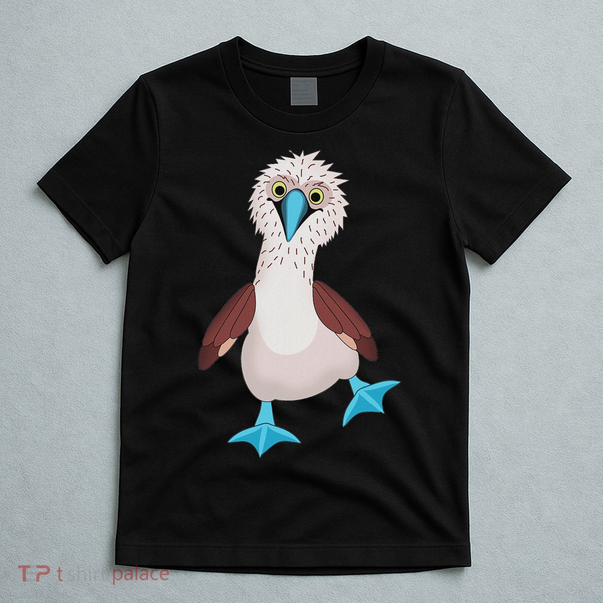 Dancing Booby Sea Bird Footed Blue Feet Drawing T-Shirt
