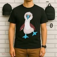 Dancing Booby Sea Bird Footed Blue Feet Drawing T-Shirt thumb 6