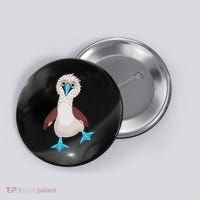 Dancing Booby Sea Bird Footed Blue Feet Drawing Button thumb 0