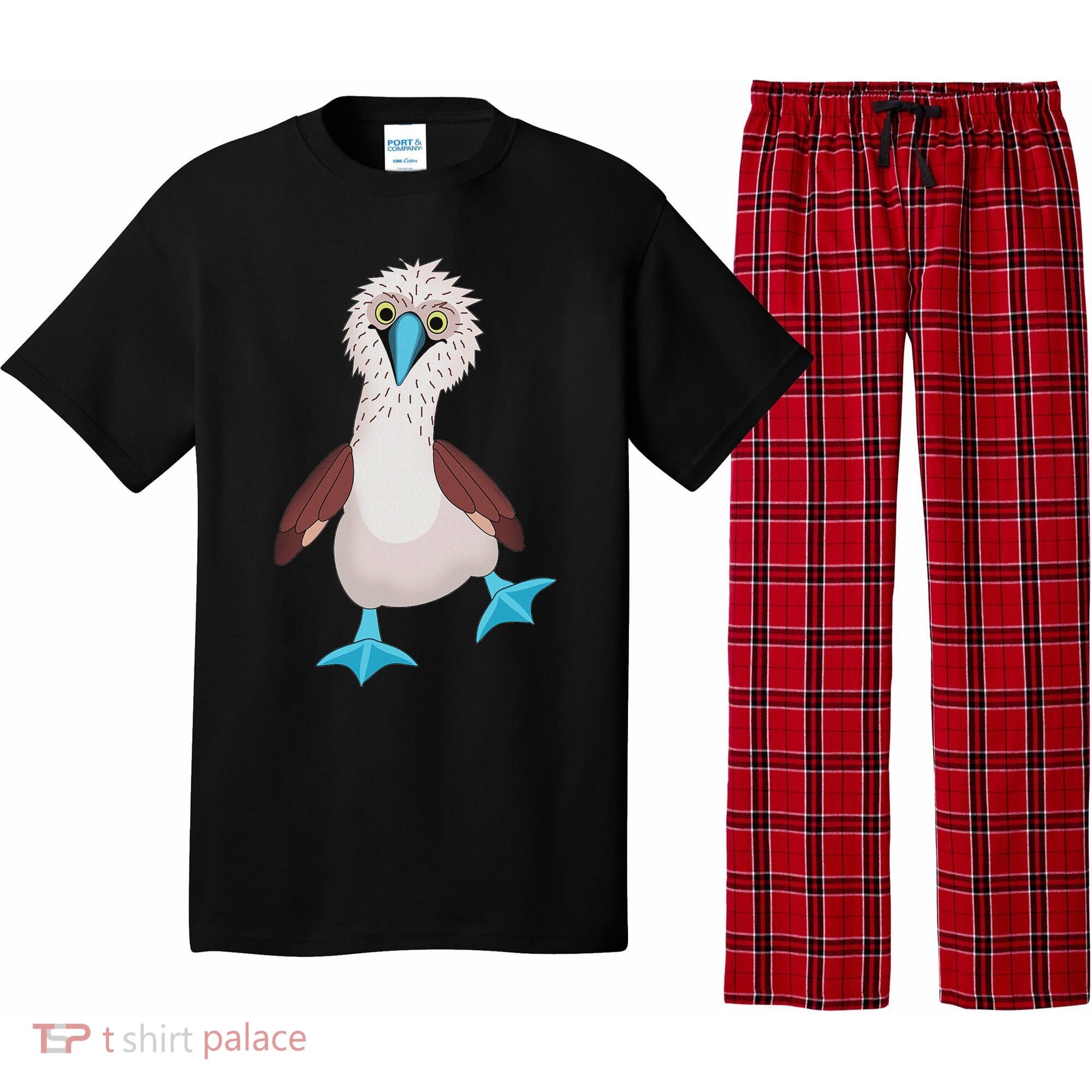 Dancing Booby Sea Bird Footed Blue Feet Drawing Pajama Set