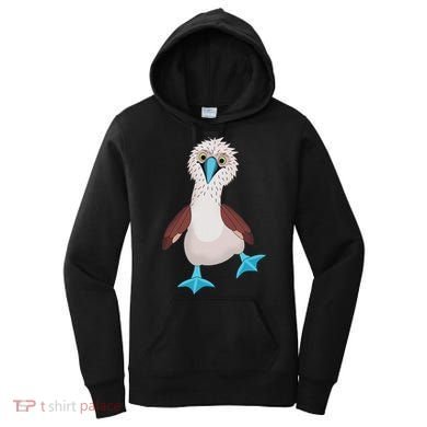 Dancing Booby Sea Bird Footed Blue Feet Drawing Women's Hoodie