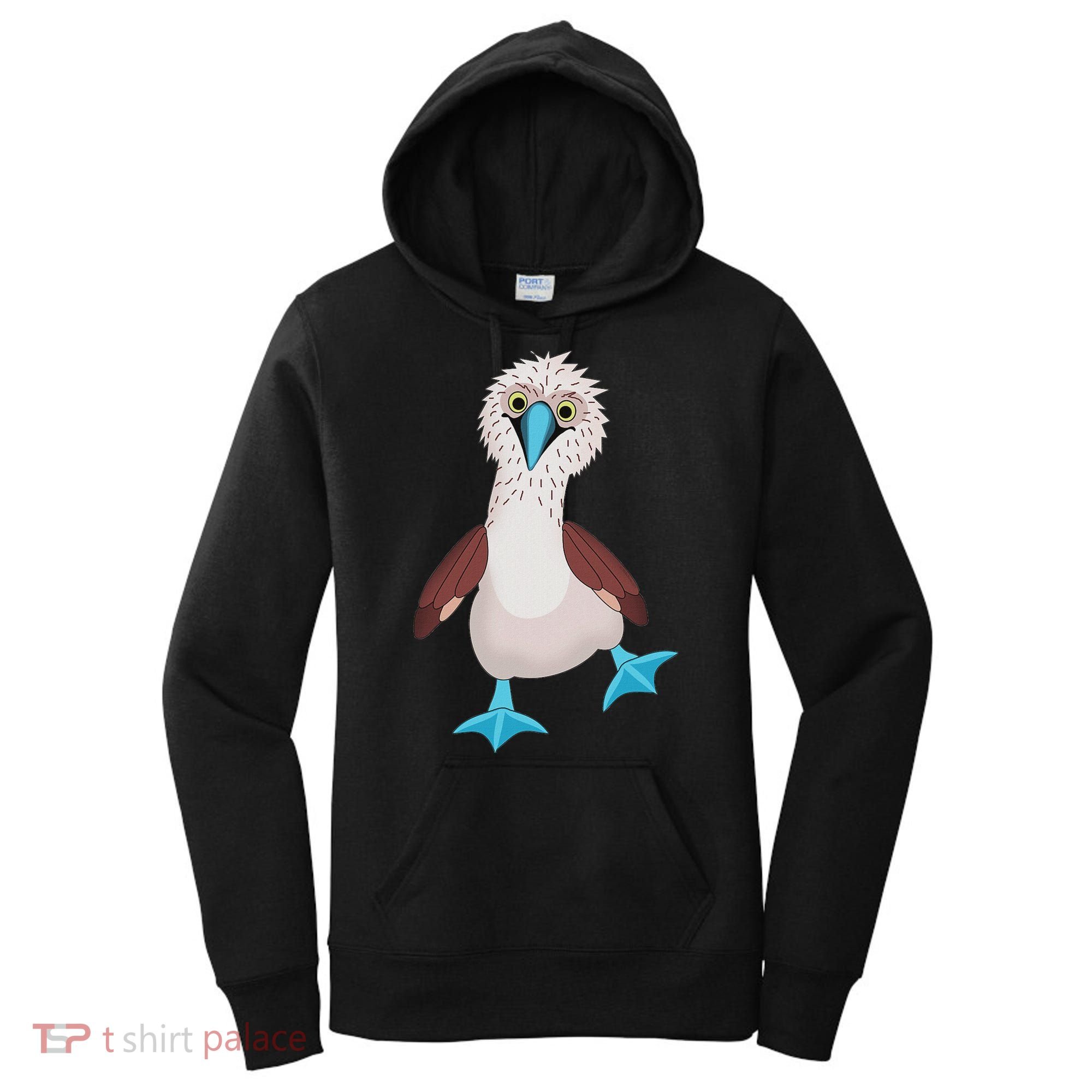 Dancing Booby Sea Bird Footed Blue Feet Drawing Women's Hoodie
