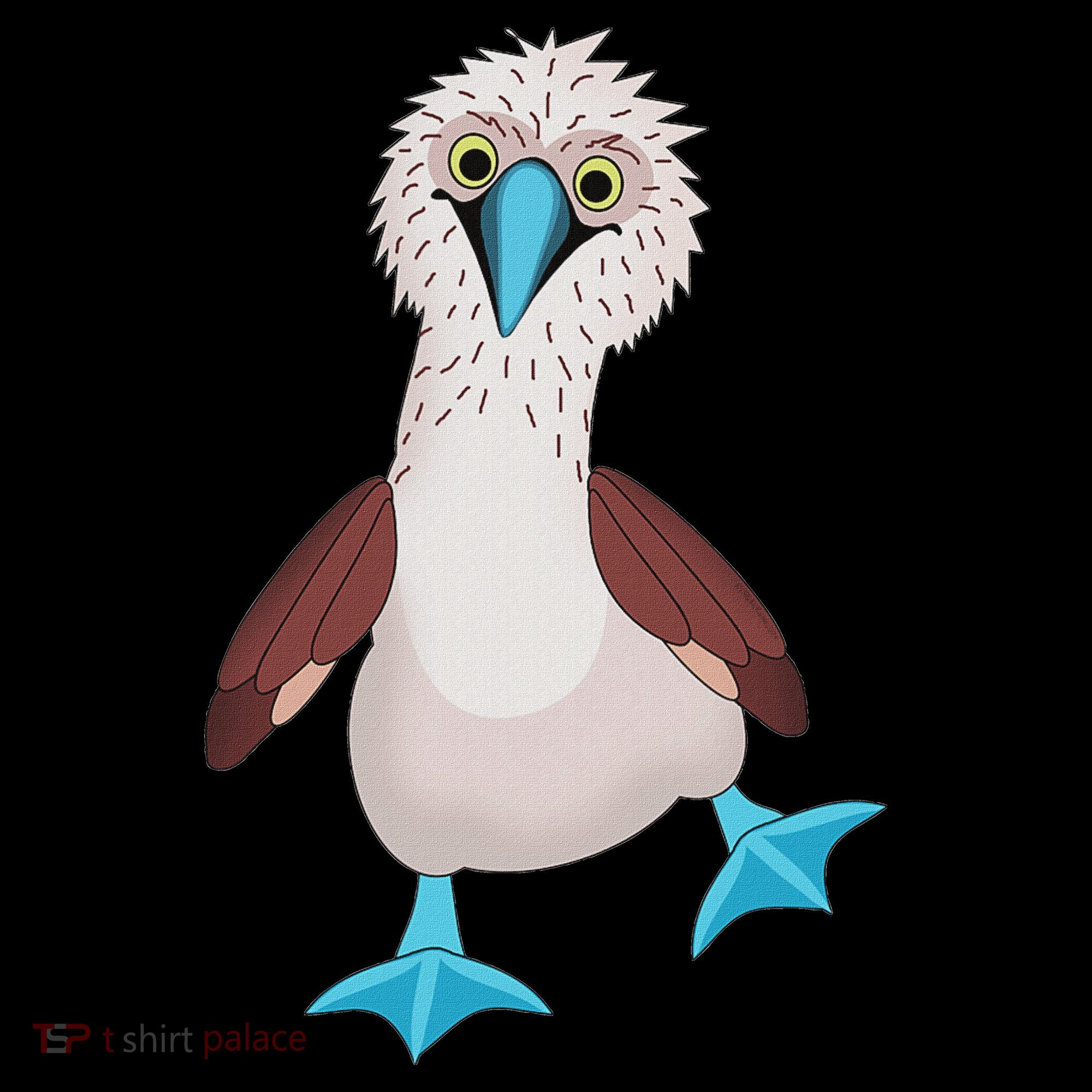 Dancing Booby Sea Bird Footed Blue Feet Drawing Women's Hoodie