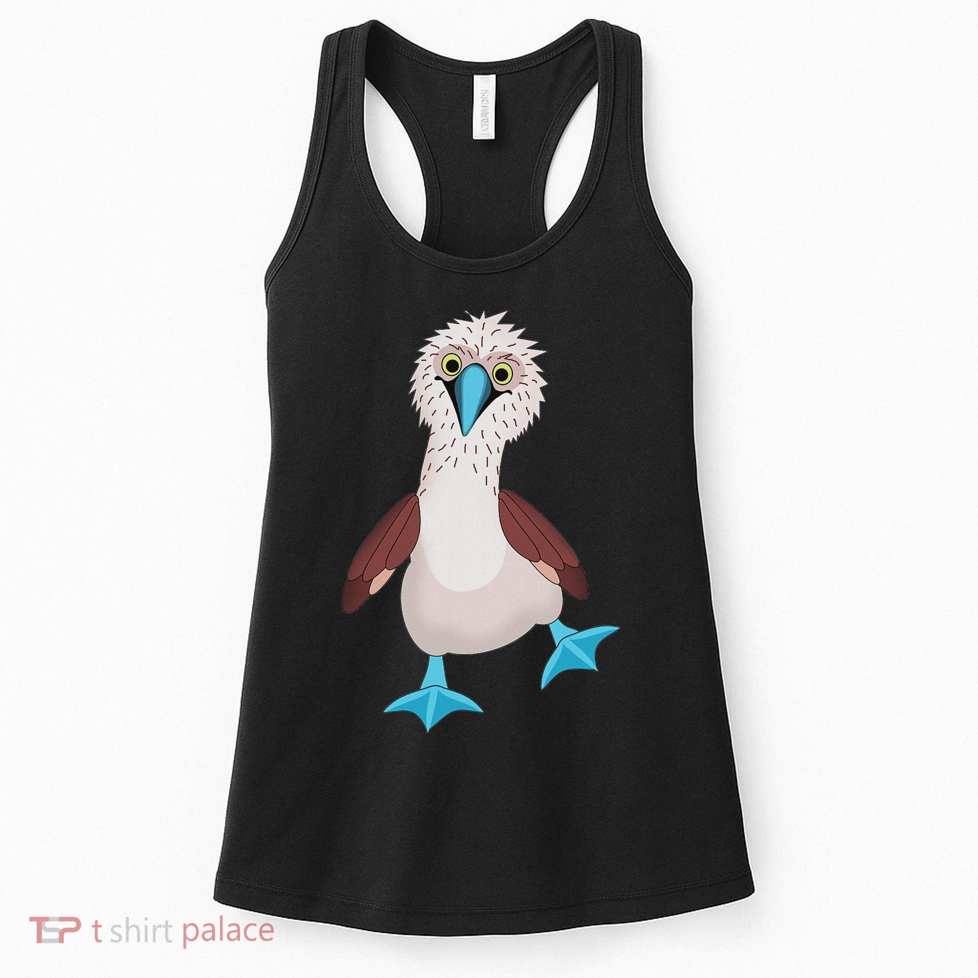 Dancing Booby Sea Bird Footed Blue Feet Drawing Women's Tank Top