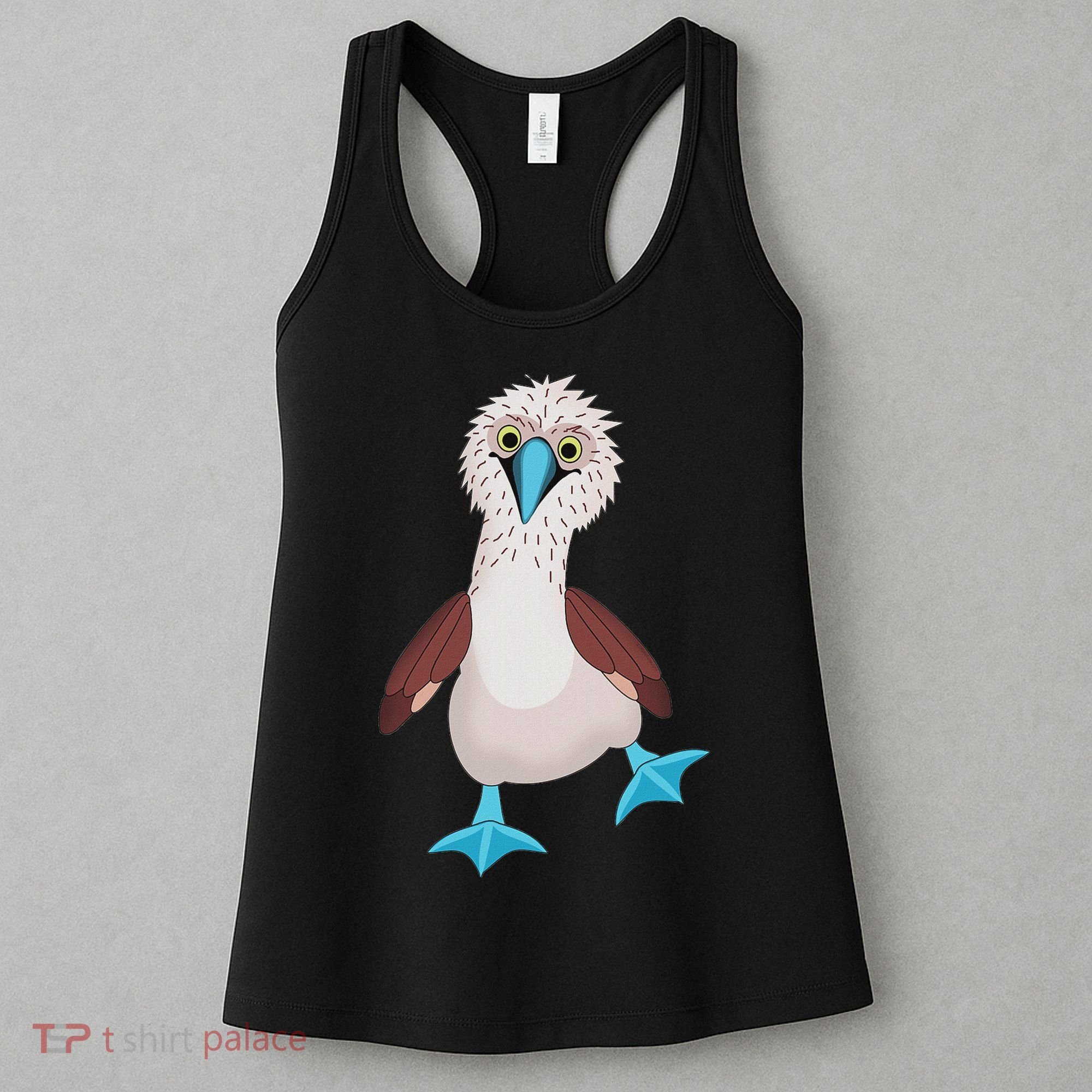 Dancing Booby Sea Bird Footed Blue Feet Drawing Women's Tank Top