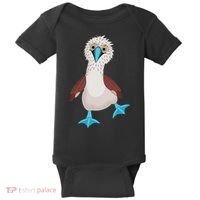 Dancing Booby Sea Bird Footed Blue Feet Drawing Baby Bodysuit thumb 0