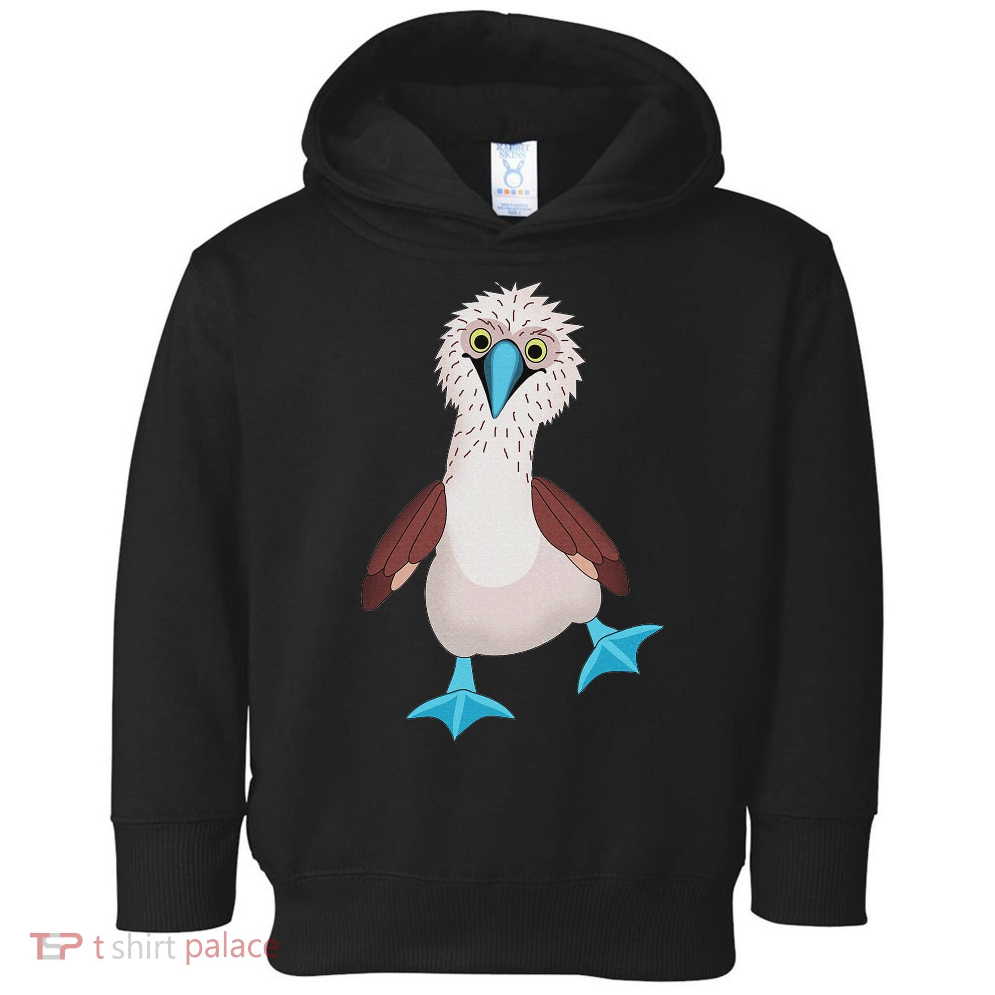 Dancing Booby Sea Bird Footed Blue Feet Drawing Toddler Hoodie