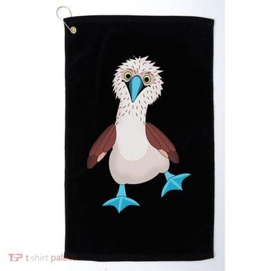 Dancing Booby Sea Bird Footed Blue Feet Drawing Golf Towel