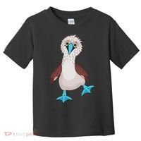 Dancing Booby Sea Bird Footed Blue Feet Drawing Toddler T-Shirt thumb 0