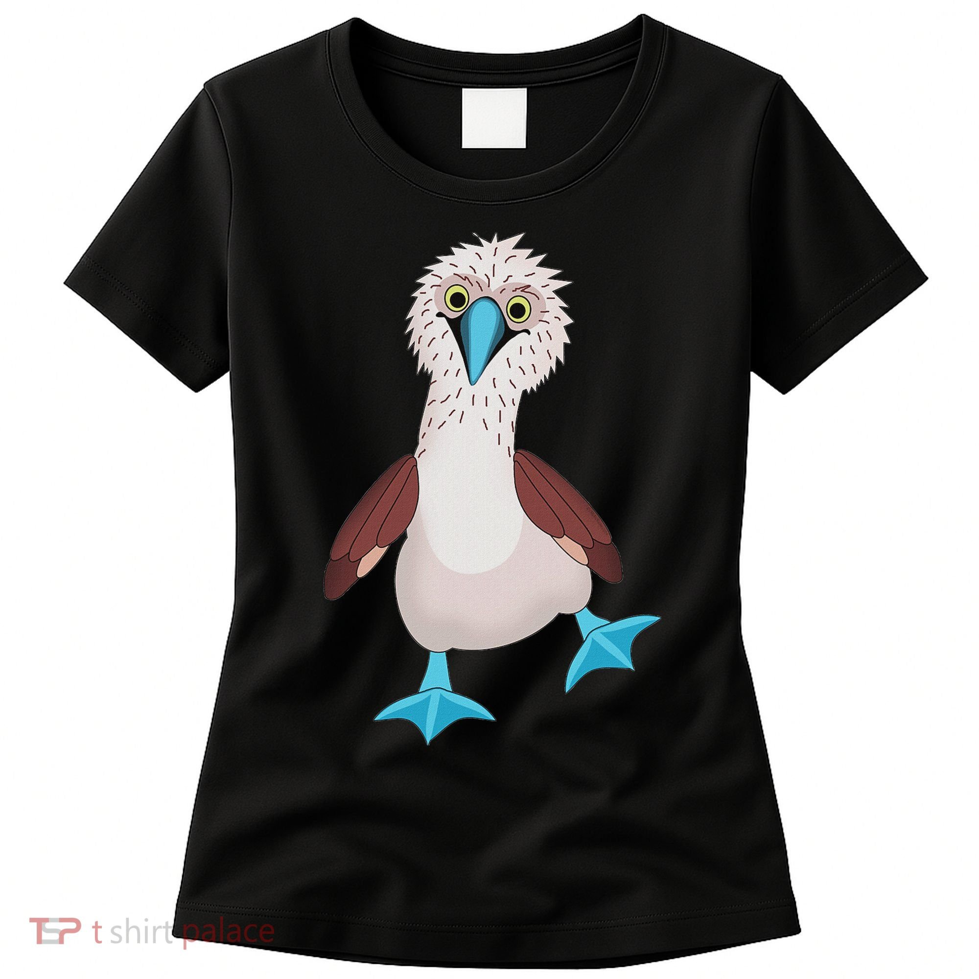 Dancing Booby Sea Bird Footed Blue Feet Drawing Women's T-Shirt