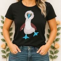 Dancing Booby Sea Bird Footed Blue Feet Drawing Women's T-Shirt thumb 2