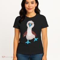 Dancing Booby Sea Bird Footed Blue Feet Drawing Women's T-Shirt thumb 4