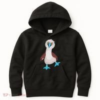 Dancing Booby Sea Bird Footed Blue Feet Drawing Kids Hoodie thumb 0
