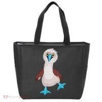 Dancing Booby Sea Bird Footed Blue Feet Drawing Tote Bag thumb 0