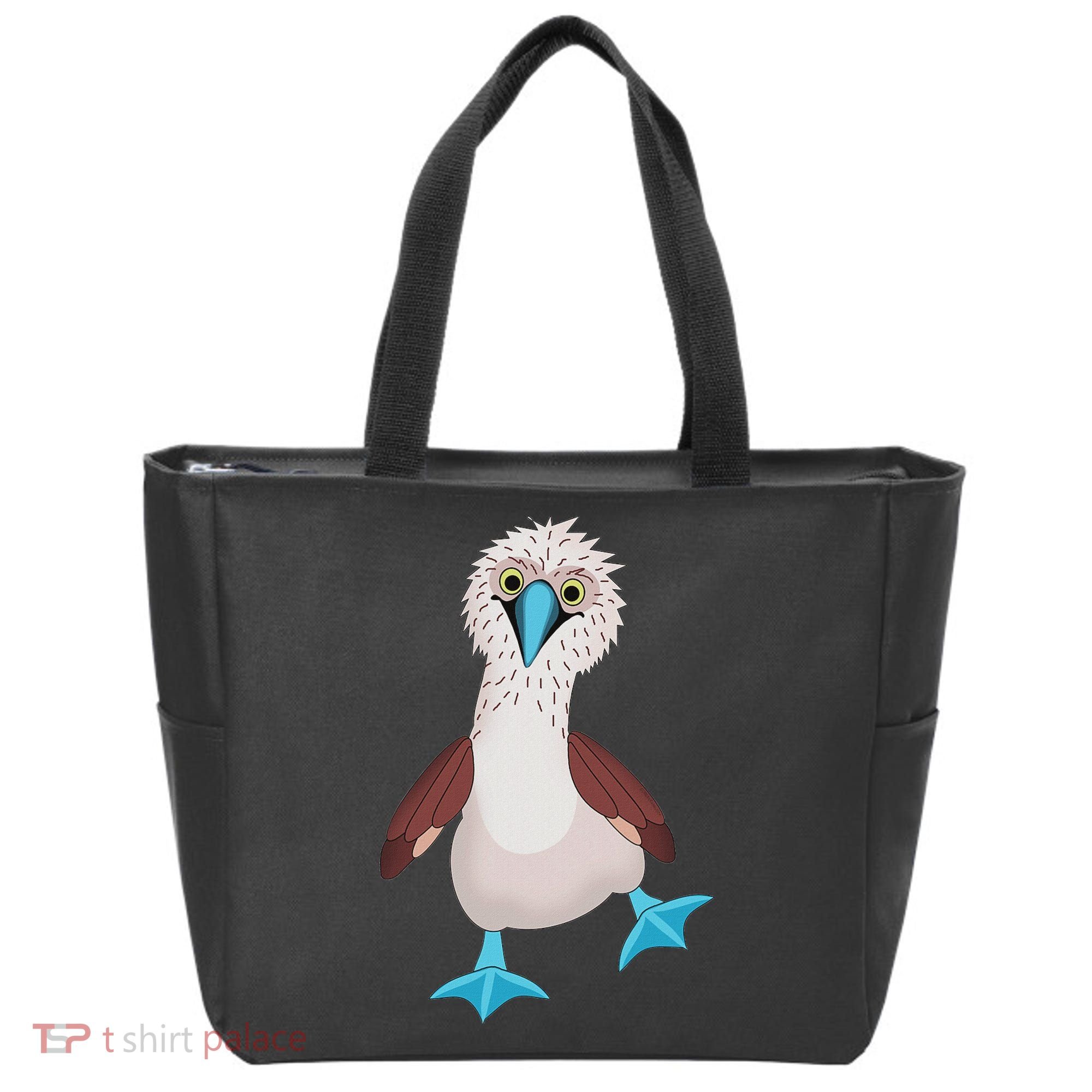 Dancing Booby Sea Bird Footed Blue Feet Drawing Tote Bag
