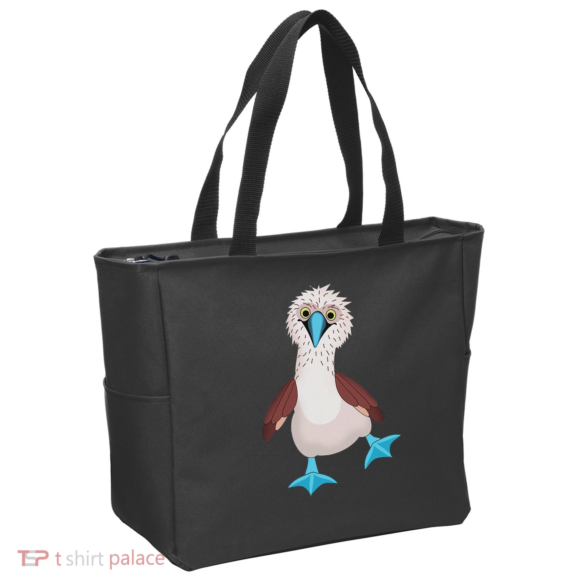 Dancing Booby Sea Bird Footed Blue Feet Drawing Tote Bag