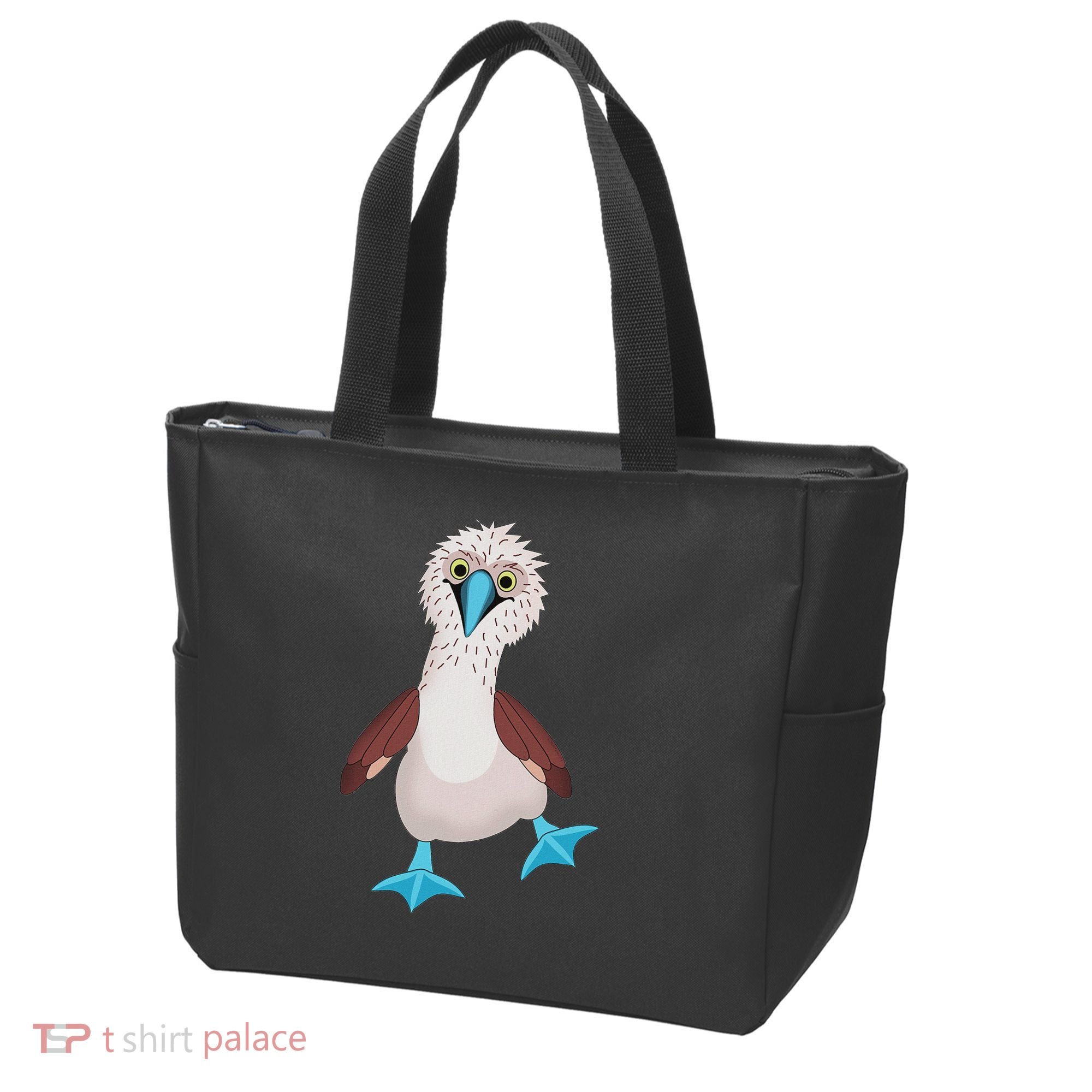 Dancing Booby Sea Bird Footed Blue Feet Drawing Tote Bag