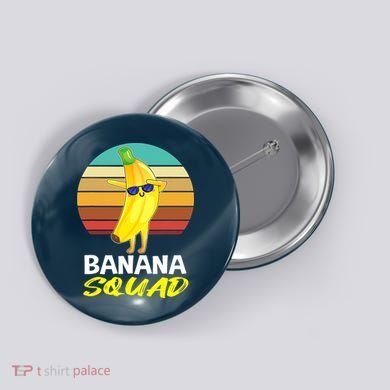 Dancing Banana Squad Funny Retro Vintage Button