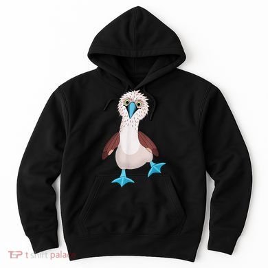 Dancing Booby Sea Bird Footed Blue Feet Drawing Hoodie