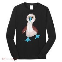 Dancing Booby Sea Bird Footed Blue Feet Drawing Long Sleeve Shirt thumb 0